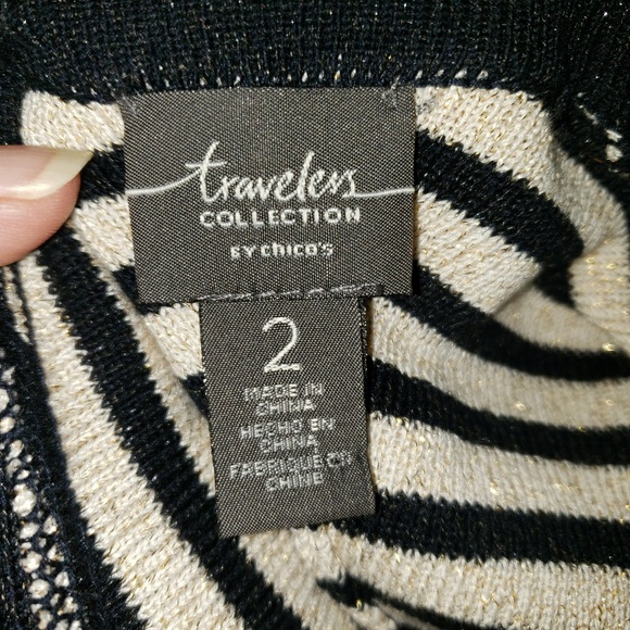 Nwot Chico's Travelers Collection Cardigan sz2(L) - Picture 4 of 5